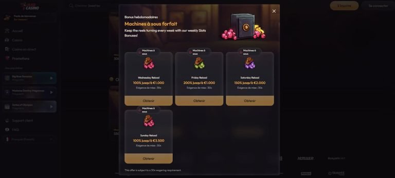 Guide de madcasino promotions